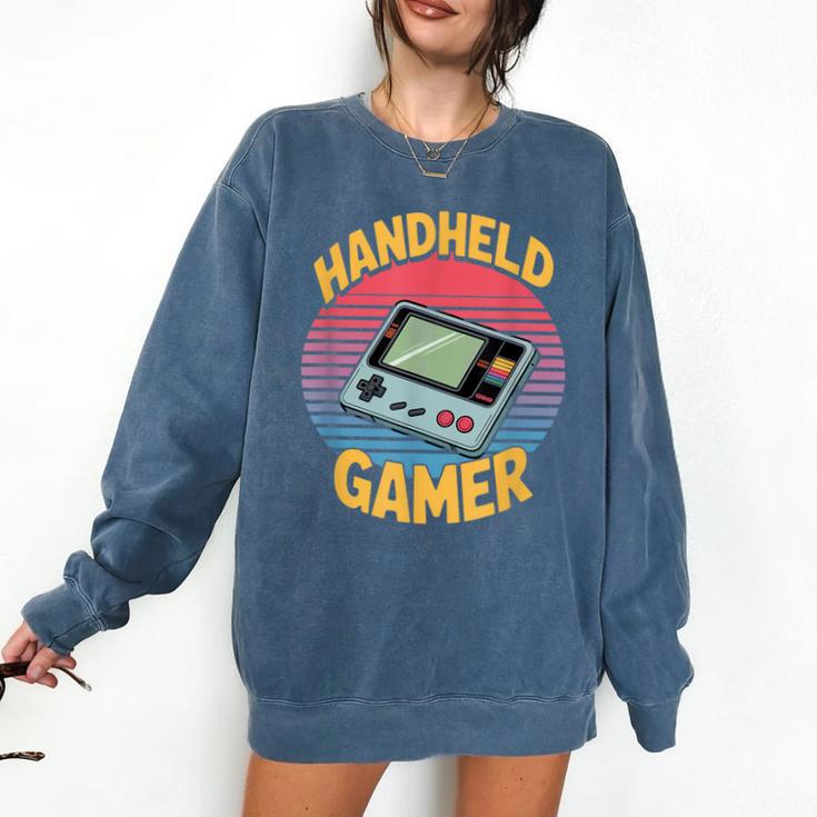 Handheld Gamer Retro Portable Console Nostalgia Comfort Colors Sweatshirt