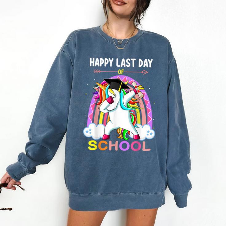 Happy Last Days Of School Graduation Class 2022 Unicorn Girl Comfort Colors Sweatshirt