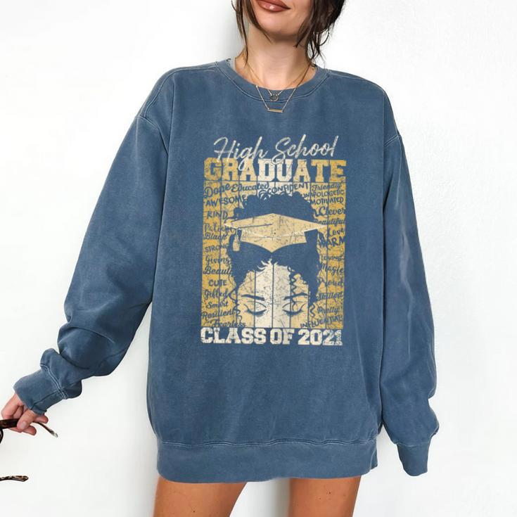 High School Graduate Queen Class Of 2021 Graduation Comfort Colors Sweatshirt