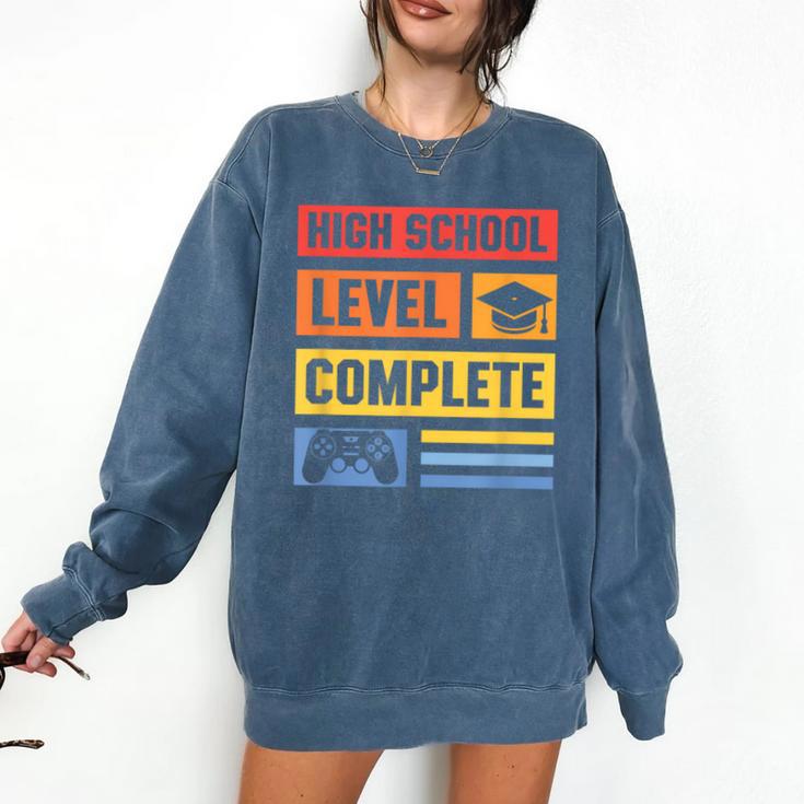 High School Level Complete Class Of 2024 Senior Graduation Comfort Colors Sweatshirt