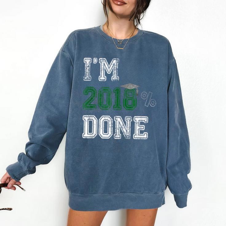 I'm 2018 Done Senior Graduation T-Shirt Class 2018 Comfort Colors Sweatshirt