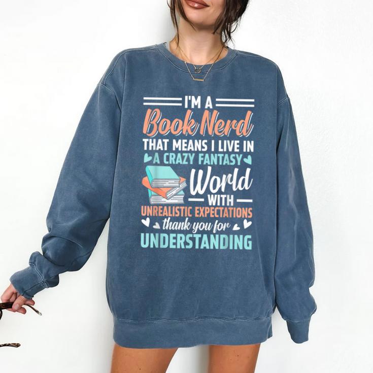 I'm a Book Nerd Bookworm Comfort Colors Sweatshirt