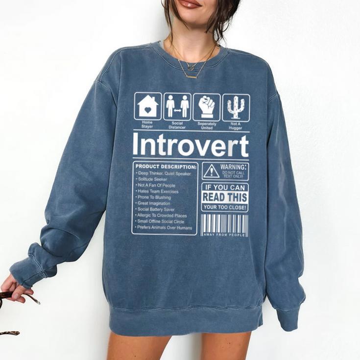 Introvert Label Antisocial Loner Socially Awkward Comfort Colors Sweatshirt