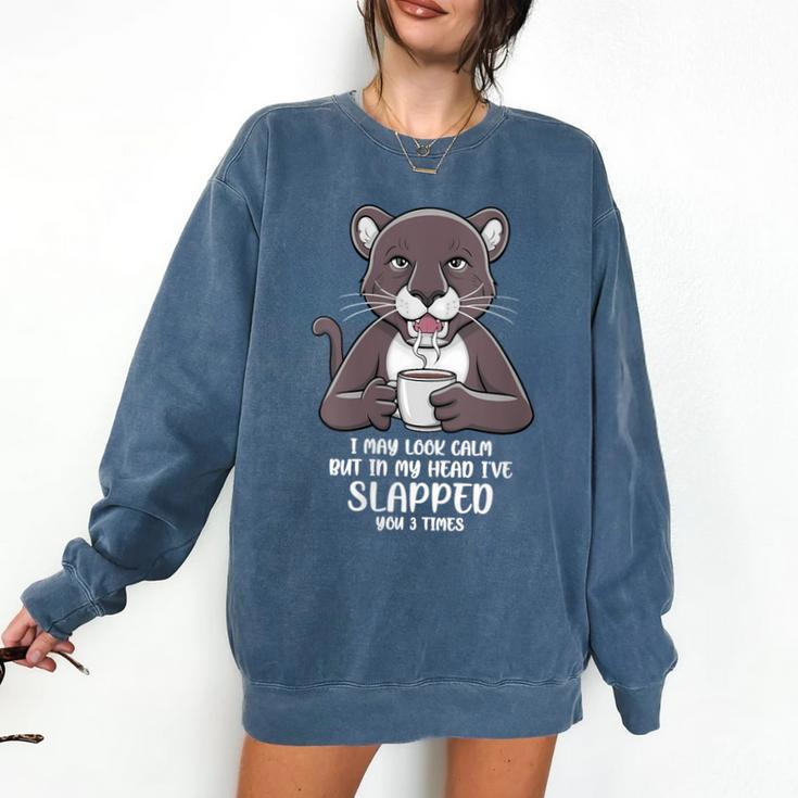 Introvert Panther And Coffee Lovers Comfort Colors Sweatshirt