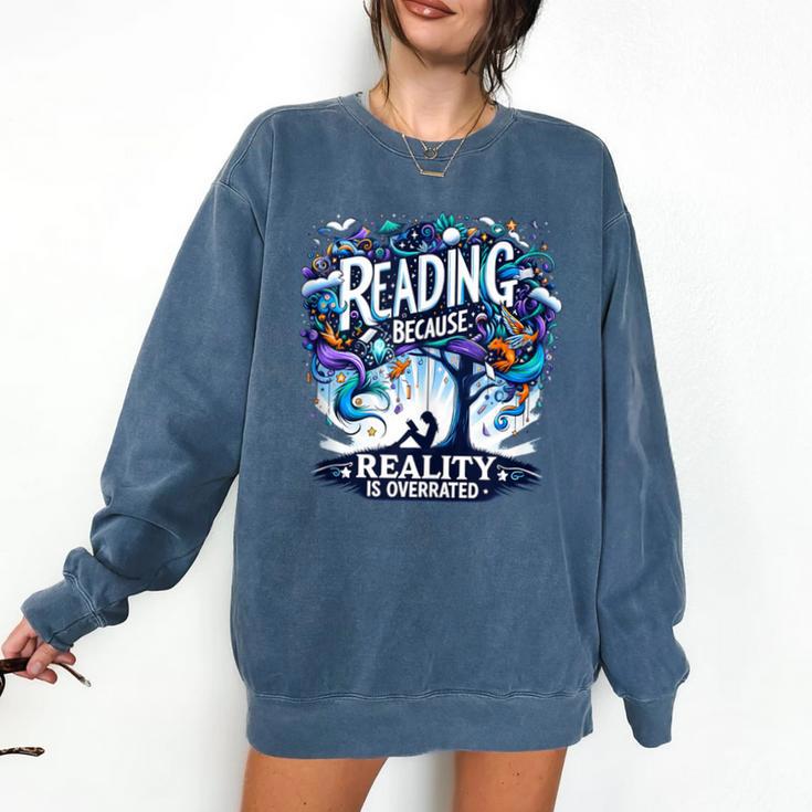 Introvert Reader Bibliofile Bookworm Loves Books Comfort Colors Sweatshirt
