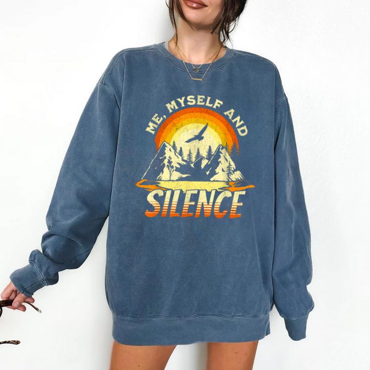 Introvert Relaxation Me Myself And Silence Mountain Vacation Comfort Colors Sweatshirt