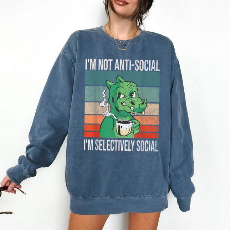 Introvert Selectively Social Anti-Social Shy Comfort Colors Sweatshirt