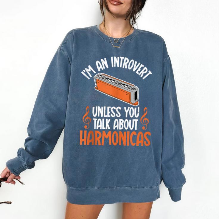 Im An Introvert Unless You Talk About Harmonicas Comfort Colors Sweatshirt