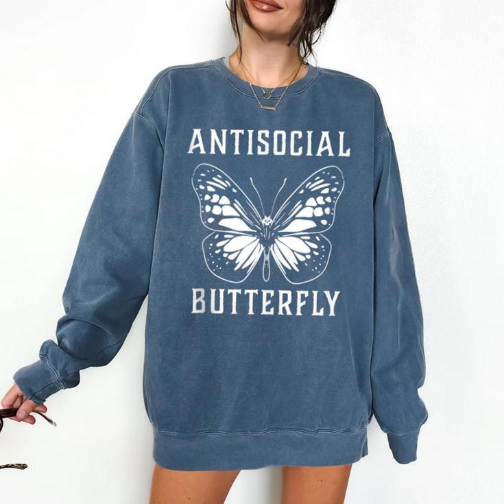 Introverted Introvert Antisocial Butterfly Comfort Colors Sweatshirt