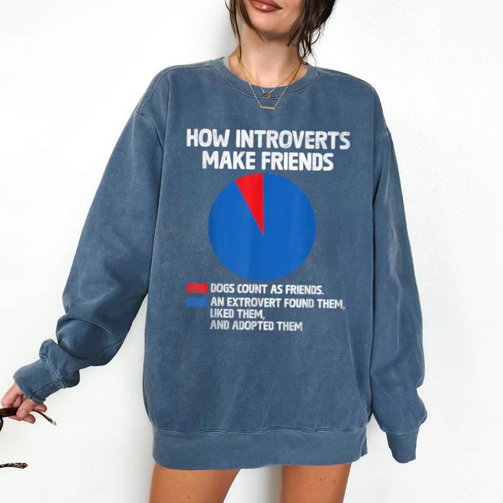 How Introverts Make Friends Sayings For Introverts Comfort Colors Sweatshirt