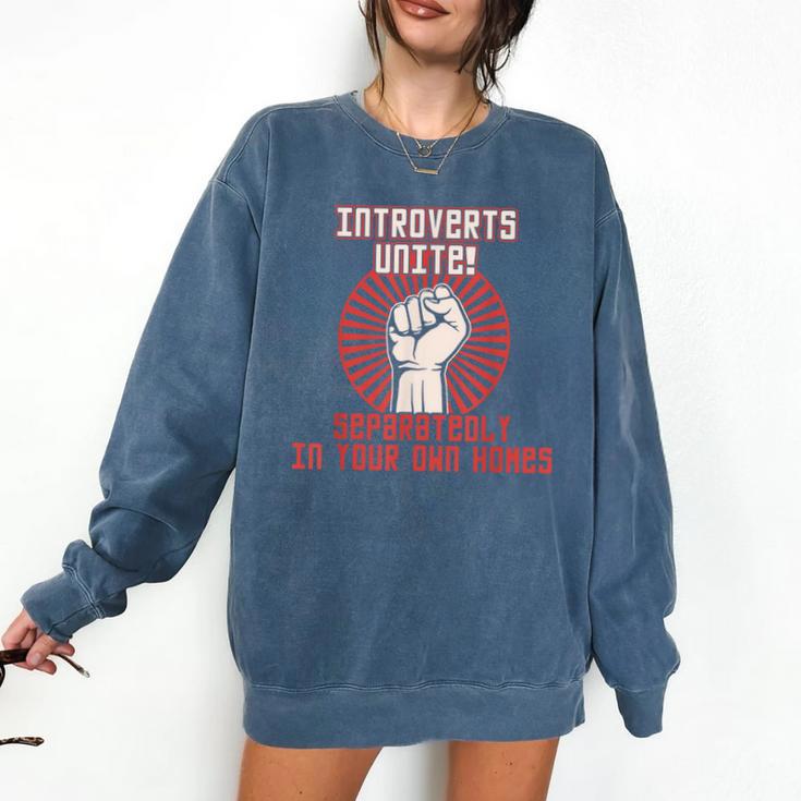 Introverts Unite Introverting Introverts At Home Comfort Colors Sweatshirt