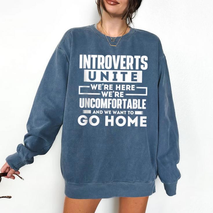 Introverts Unite Quiet Observer Introverted Antisocial Comfort Colors Sweatshirt