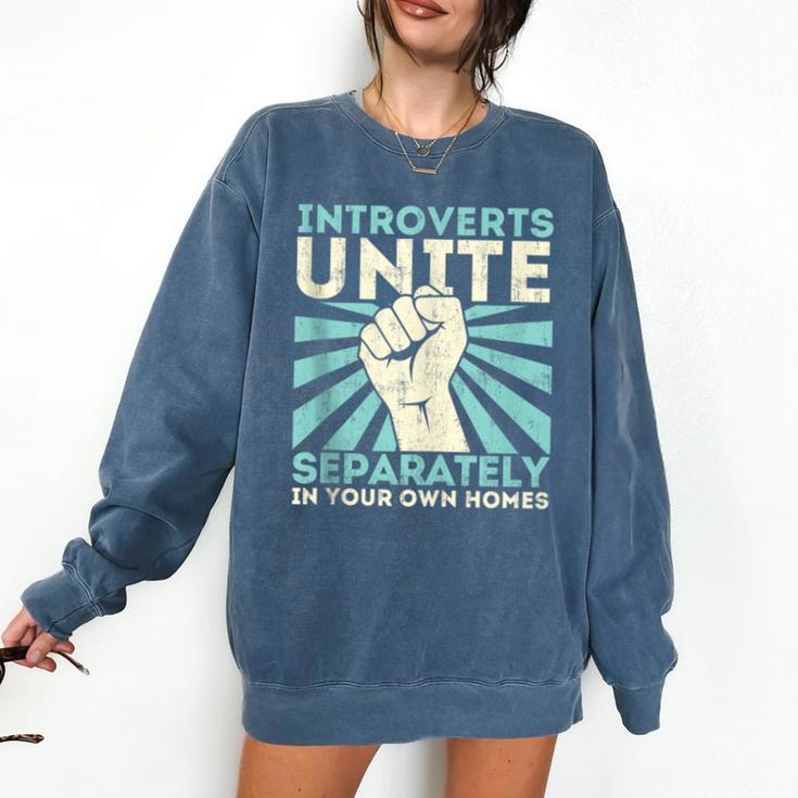 Introverts Unite Separately Introverted Antisocial Comfort Colors Sweatshirt