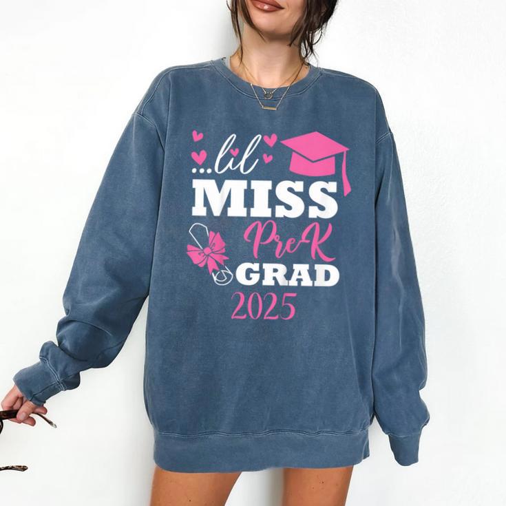 Kids Little Miss Pre-K Grad Preschool Prek Graduation 2025 Comfort Colors Sweatshirt