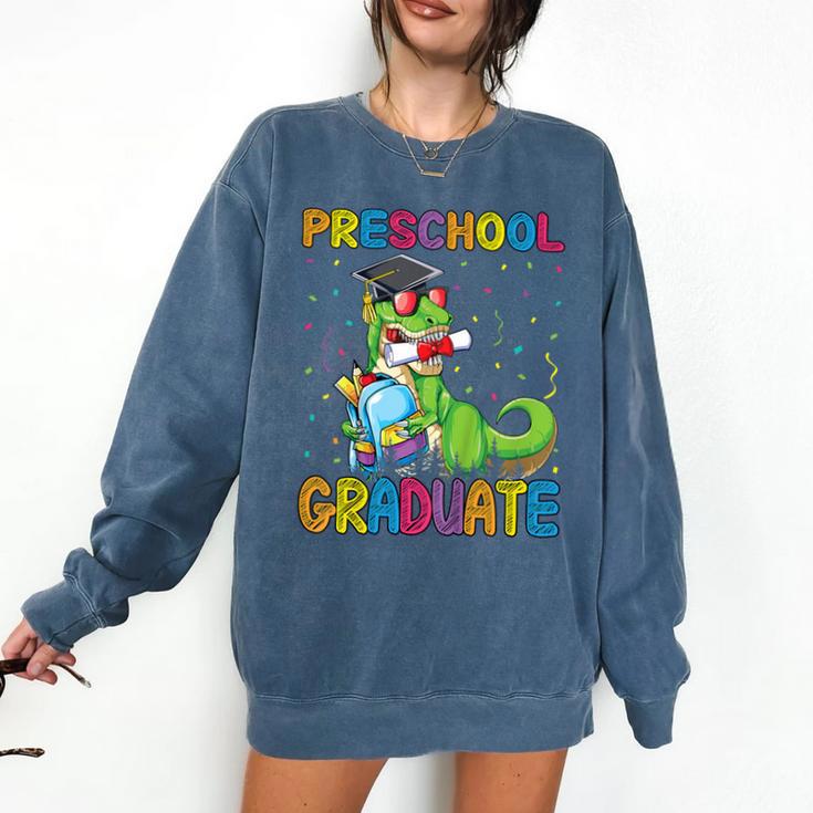 Kids Preschool Graduate T-Rex Dinosaur Preschool Graduation Comfort Colors Sweatshirt
