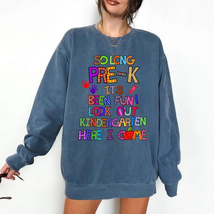Kids So Long Kindergarten Here I Come Pre-K Graduation Graduate Comfort Colors Sweatshirt