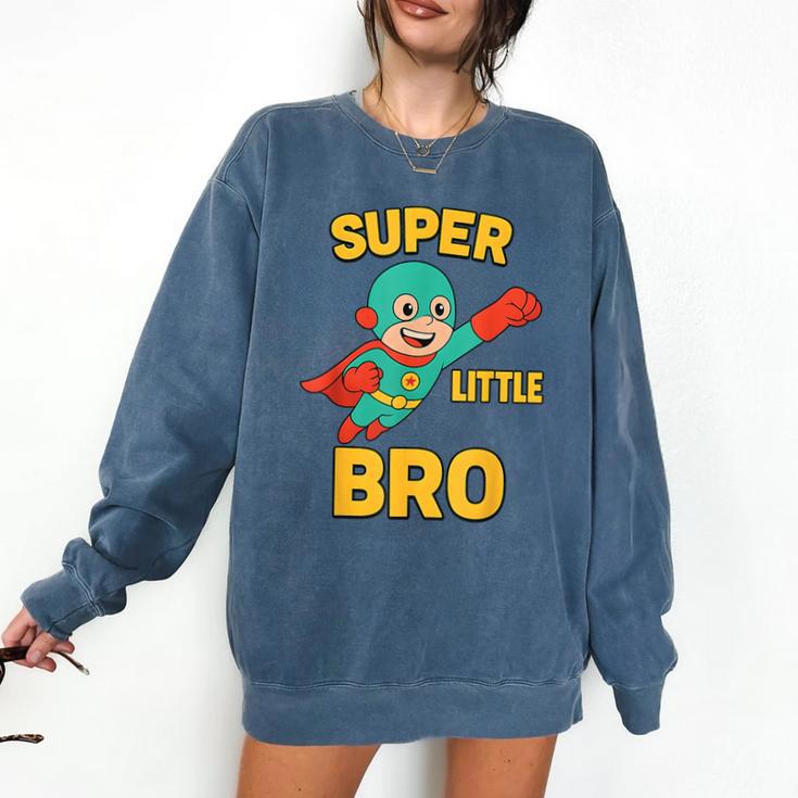 Little Cute Superhero Brother Comic Book Baby Bro Comfort Colors Sweatshirt