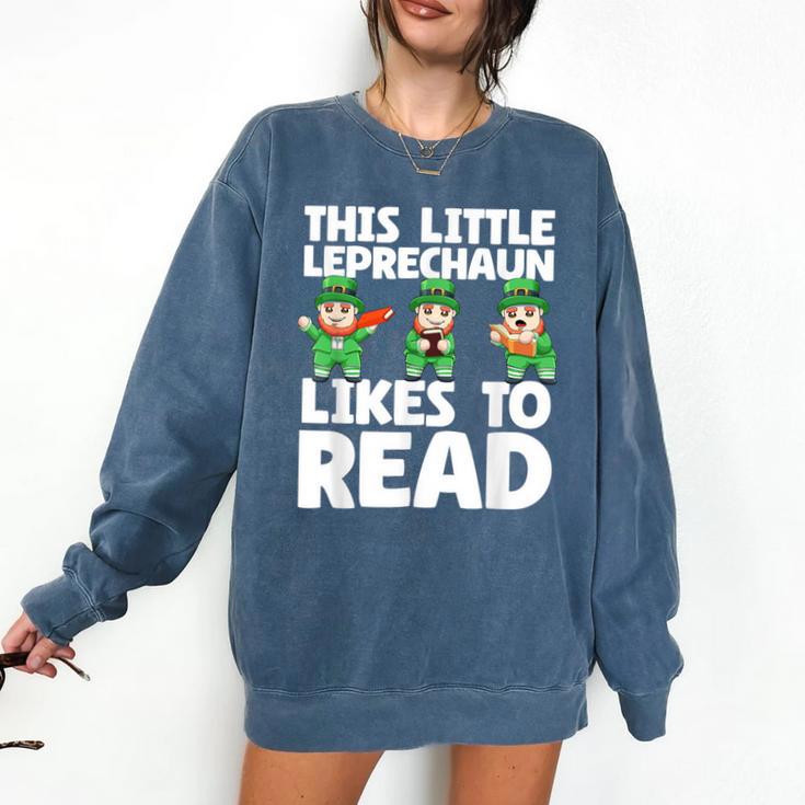 This Little Leprechaun Likes To Read St Patrick's Day Book Comfort Colors Sweatshirt