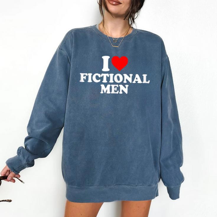 I Love Heart Fictional Men Simple Cute Books Reading Comfort Colors Sweatshirt