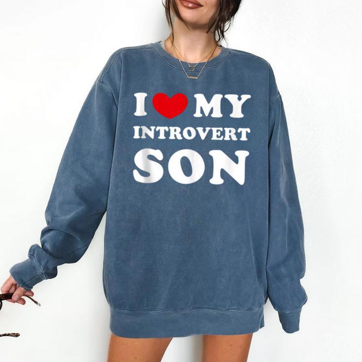I Love My Introvert Son I Heart My Introvert Son Comfort Colors Sweatshirt