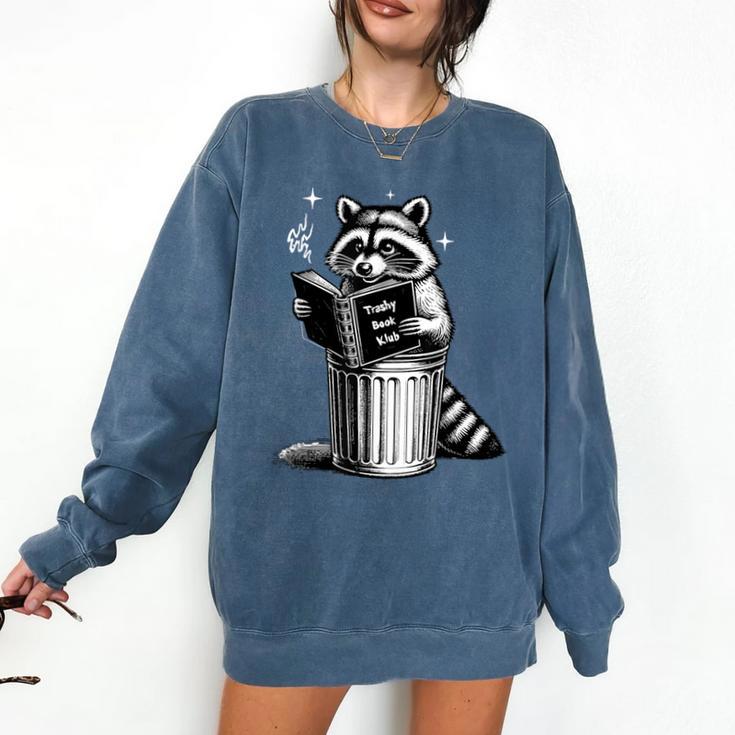 I Love Trashy Book Club Raccoon No Shelf Control Weirdcore Comfort Colors Sweatshirt