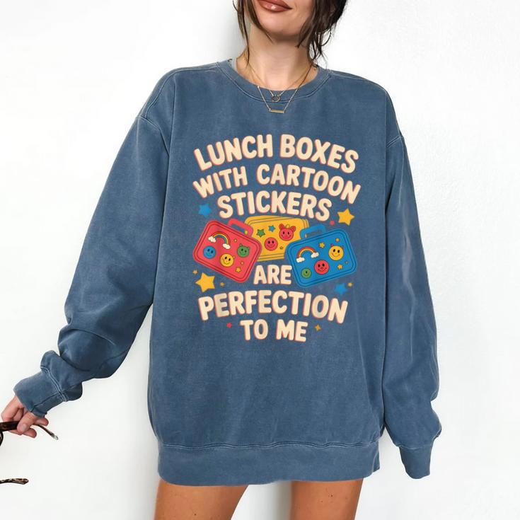 Lunch Boxes With Stickers Lunch Box Nostalgia Retro Comfort Colors Sweatshirt