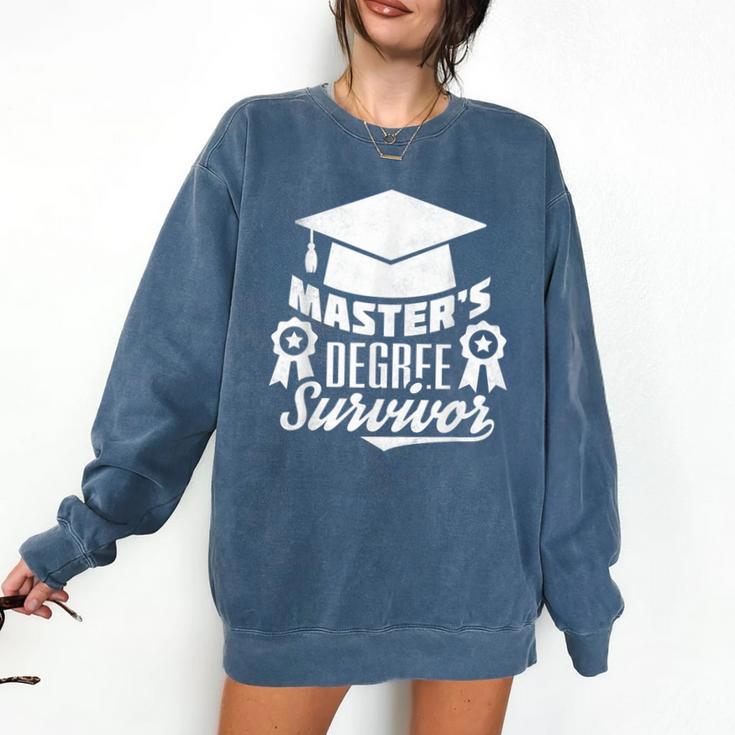 Master's Degree Survivor College Graduation Comfort Colors Sweatshirt