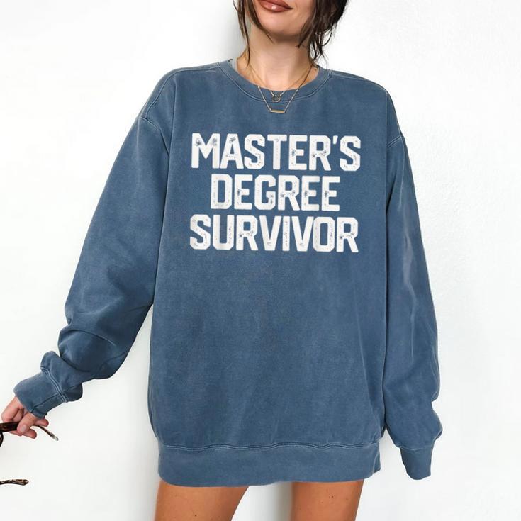 MASTER'S DEGREE SURVIVOR Graduation Grad Shirt College Comfort Colors Sweatshirt