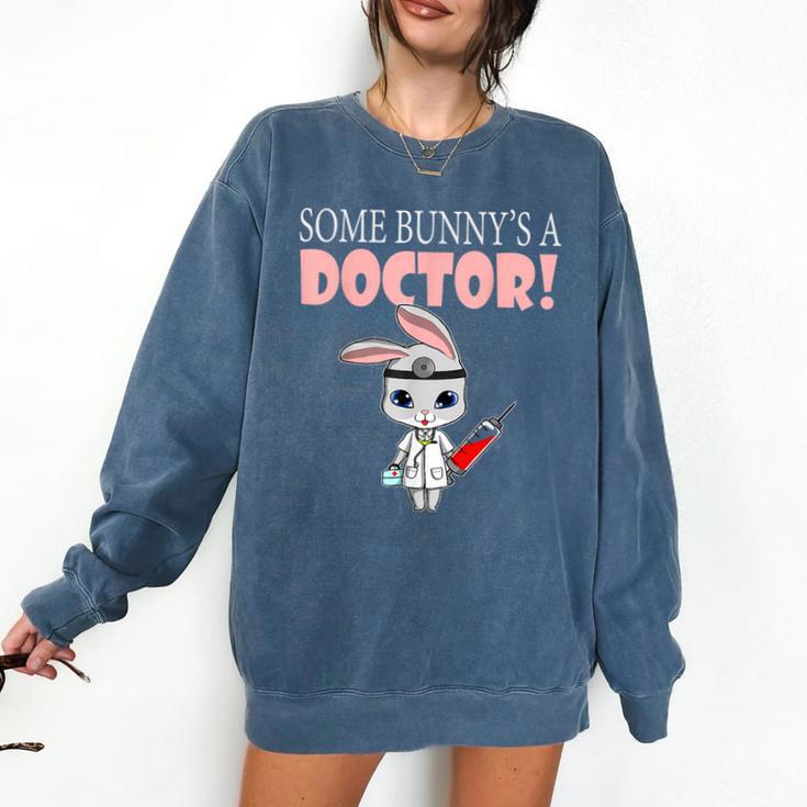 Med School Graduation Bunny Medical New Doctor Comfort Colors Sweatshirt
