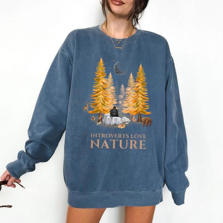Nature Scene Tees For Introverts Quiet Escape Solitude Comfort Colors Sweatshirt