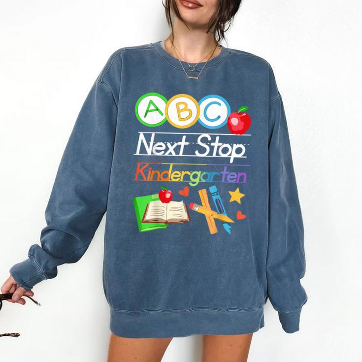 Next Stop Kindergarten Preschool Graduation 2025 Boy Girl Comfort Colors Sweatshirt