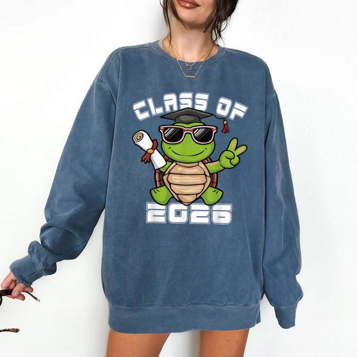 Peace Sign Hand Turtle Class Of 2026 Graduation Comfort Colors Sweatshirt