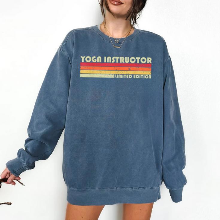 Personal Christmas Retro Vintage Graduation Yoga Instructor Job Title Profession Birthday Worker Comfort Colors Sweatshirt