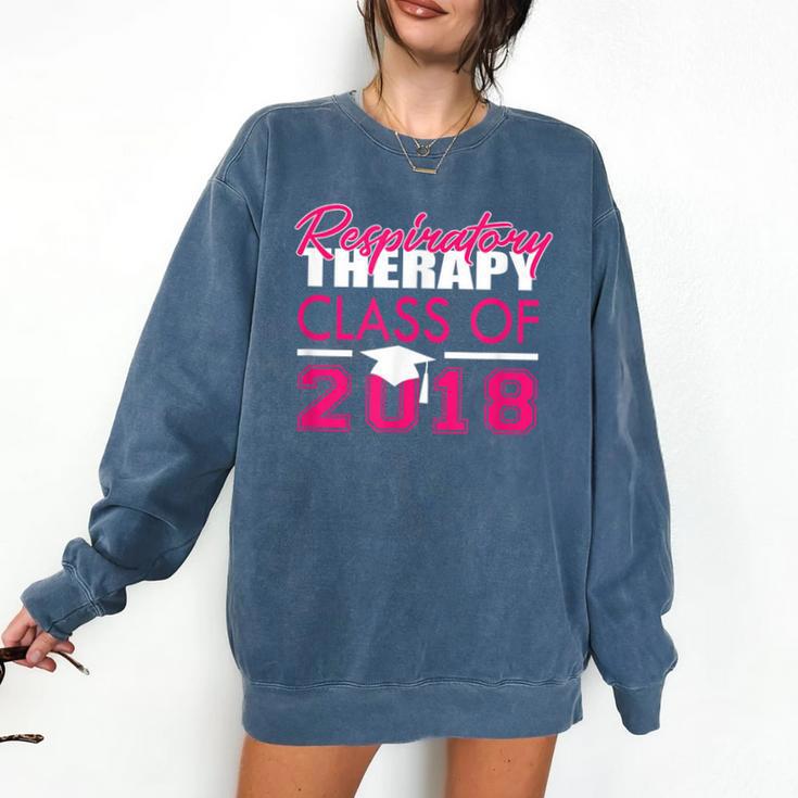 Pink Respiratory Therapist Class Of 2018 Graduation T Shirt Comfort Colors Sweatshirt
