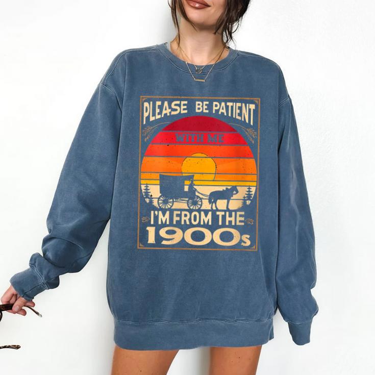 Please Be Patient I'm From The 1900s Sunset Vintage Wagon Comfort Colors Sweatshirt