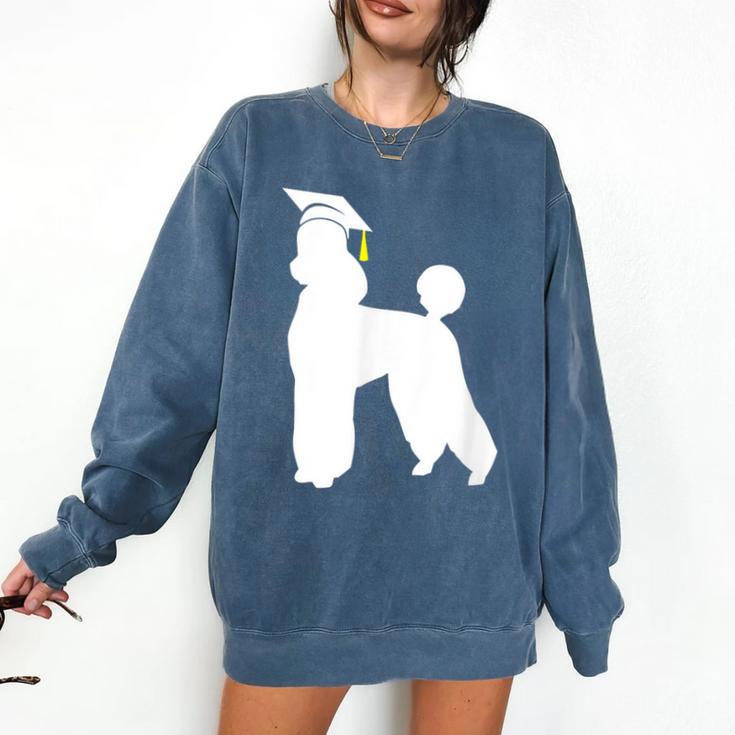 Poodle Graduation Dog Graduate Comfort Colors Sweatshirt
