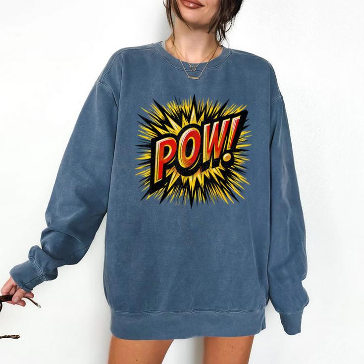 POW Comic Book Retro Artwork – Cartoon Collector Comfort Colors Sweatshirt