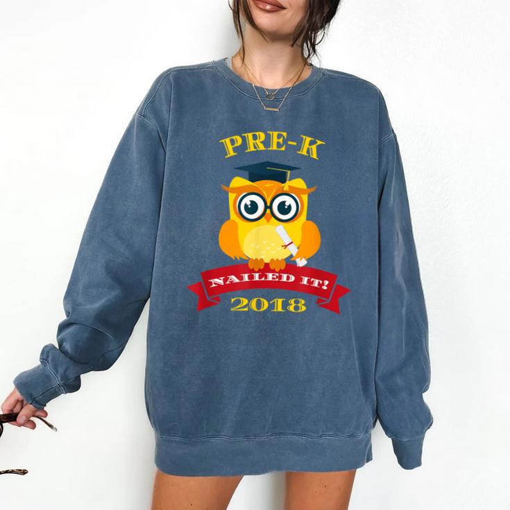 Pre-K Graduation 2018 Cute Owl Comfort Colors Sweatshirt