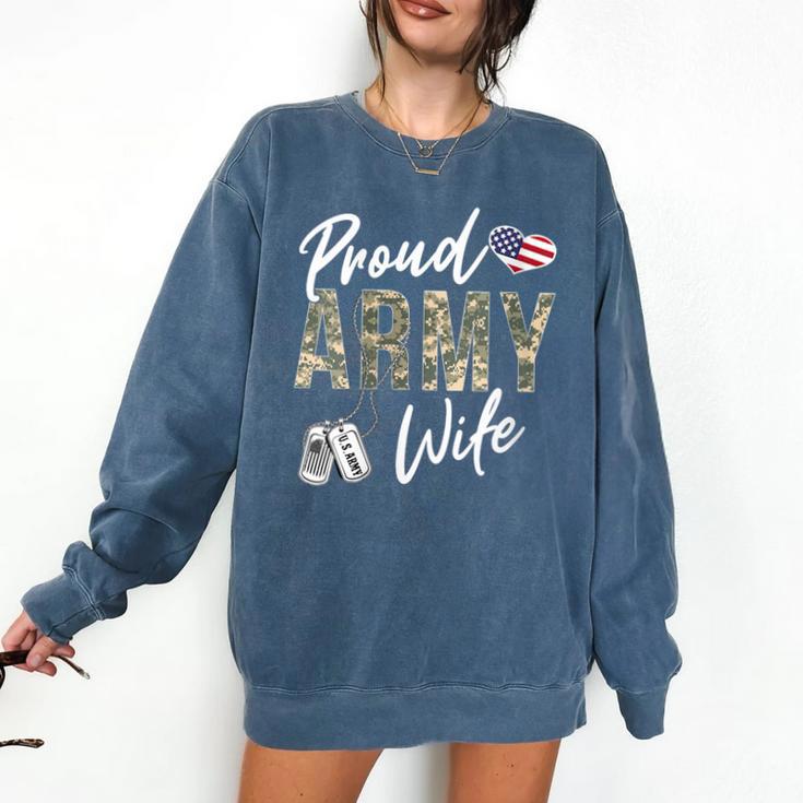Proud Army Wife Army Graduation Wife US Army Wife Comfort Colors Sweatshirt