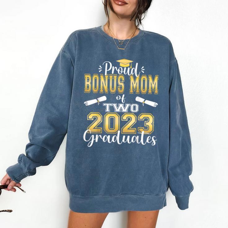 Proud Bonus Mom Of Two 2023 Graduate Class 2023 Graduation Comfort Colors Sweatshirt