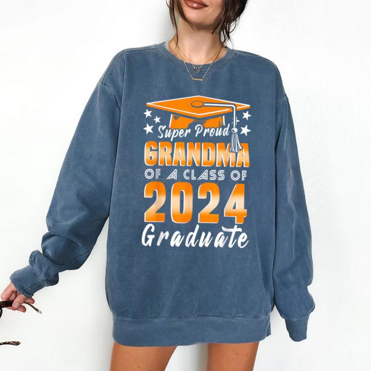 Proud Grandma Of A Class Of 2024 Matching Family Graduation Comfort Colors Sweatshirt