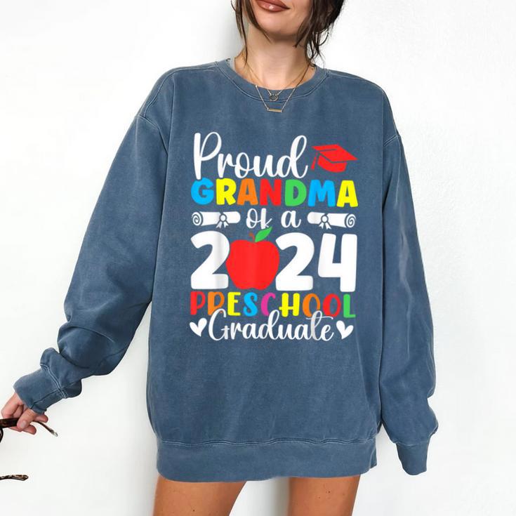 Proud Grandma Of Class Of 2024 Preschool Graduate Graduation Comfort Colors Sweatshirt