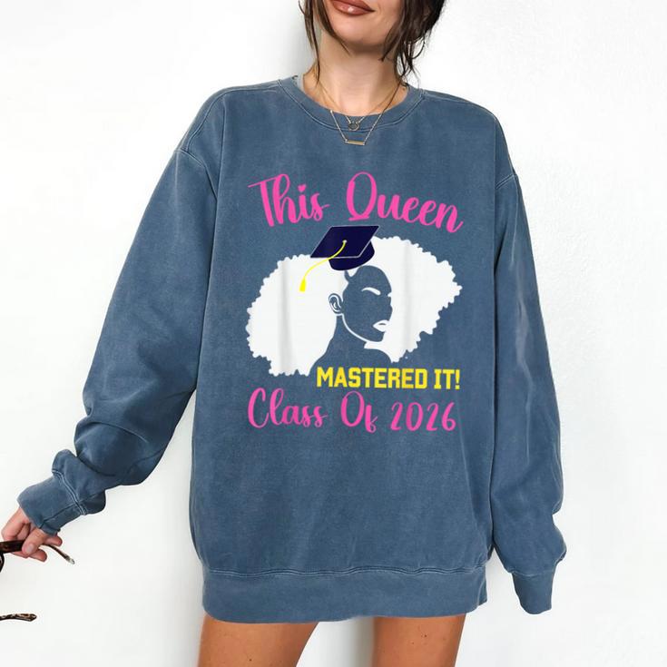 This Queen Mastered It Masters Graduation Class Of 2026 Comfort Colors Sweatshirt