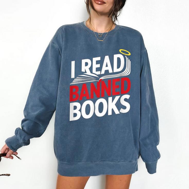 I Read Banned Books Defiant And Bold Comfort Colors Sweatshirt