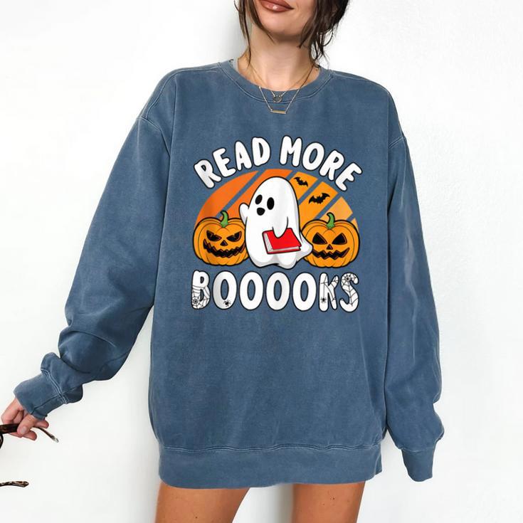 Read More Books Teacher Halloween Men Women Comfort Colors Sweatshirt