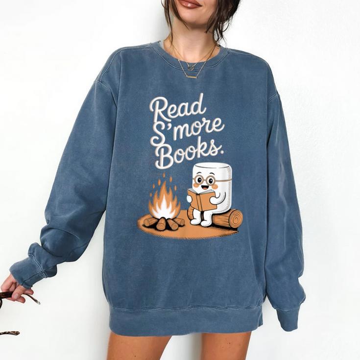 Read S'More Books Camping Outdoors Reading Campfire Smores Comfort Colors Sweatshirt