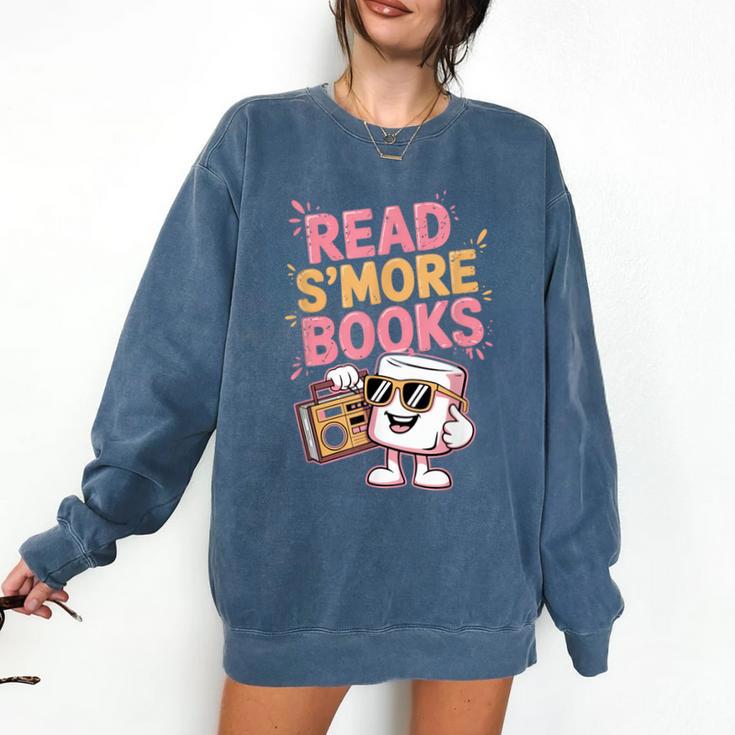 Read S'More Books Camping Outdoors Travel Campfire Smores Comfort Colors Sweatshirt