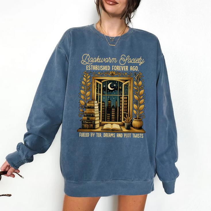 Reading Book Lover Bookish Readers Bookworm Society Comfort Colors Sweatshirt