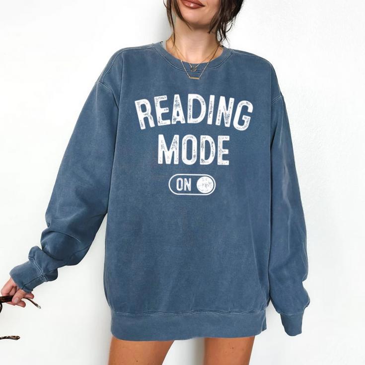 Reading Mode On Book Lover Librarian Teacher Comfort Colors Sweatshirt