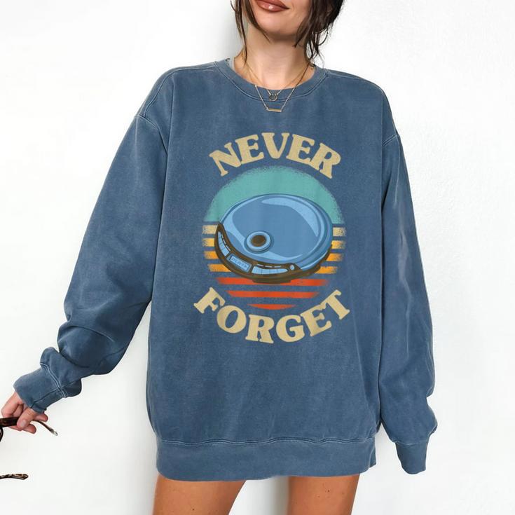 Retro CD Player Never Forget Nostalgia Vintage Comfort Colors Sweatshirt